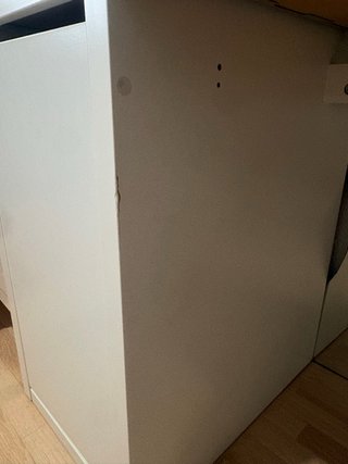 Escritorio blanco madera y metal