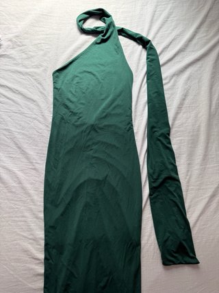 Vestido verde botella