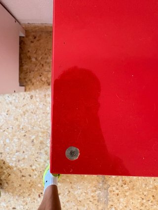 Estantería 4 huecos/baldas estilo Kallax Ikea Roja
