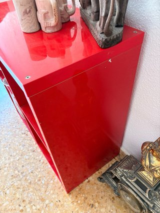 Estantería 4 huecos/baldas estilo Kallax Ikea Roja