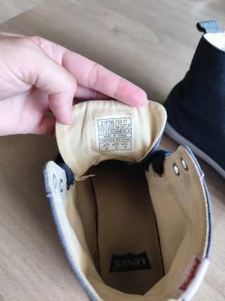 Zapatillas Levi's caña alta mujer azul