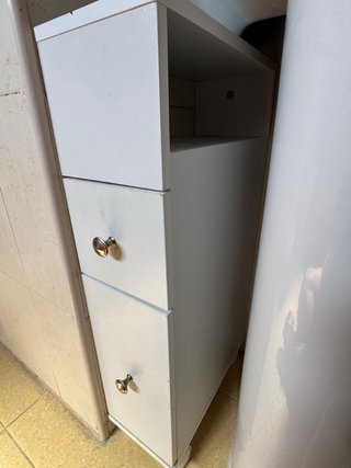 Mueble de almacenaje para baño, blanco bajo lavabo