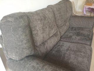 Sofá Acomodel 3 plazas tela chenilla gris
