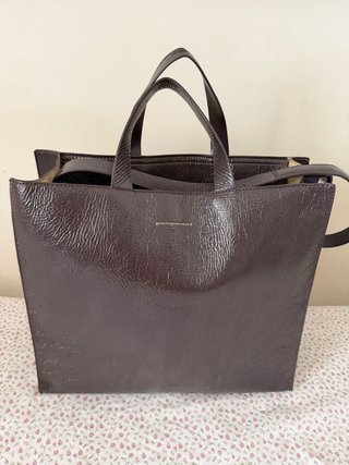 Bolso Adolfo Dominguez Marrón Charol