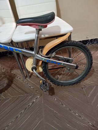 Bicicleta infantil plateada