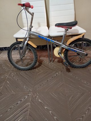 Bicicleta infantil plateada
