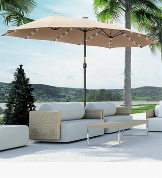 Sombrilla doble beige 4,5m