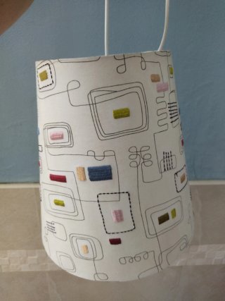 Pantalla de lámpara tela diseño moderno