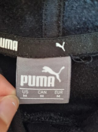 Sudadera Puma Negra con Logo Blanco