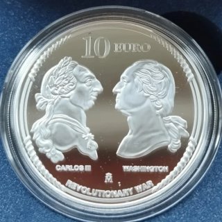Casi AGOTADA joya plata PROOF color USA España