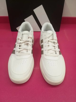 Zapatillas Adidas Hombre Blancas y Plateadas