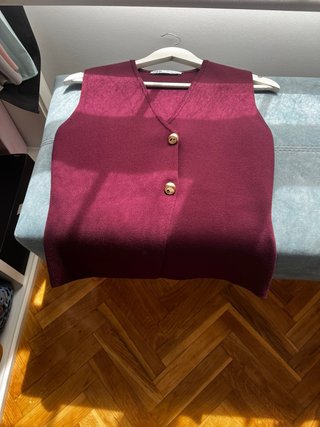 Chaleco Zara Morado Talla M