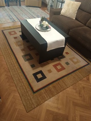 Alfombra grande salón beige multicolor