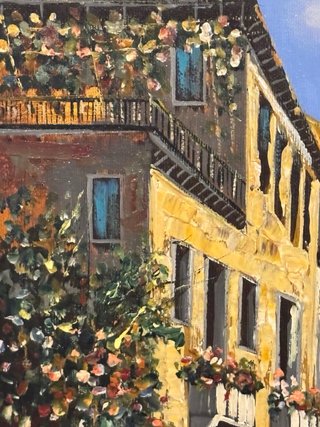 Cuadro Venecia Canal Pintura Marco