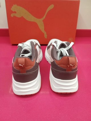 Zapatillas Puma Hombre Marrón y Blanco