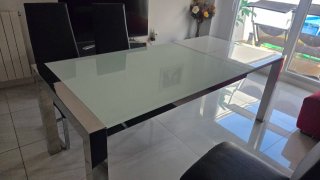 Mesa de comedor cristal ampliable