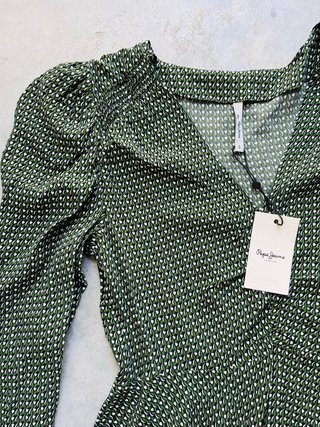 Vestido Pepe Jeans verde talla S nuevo