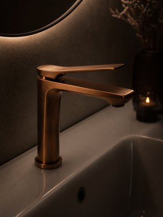 Grifo de latón para lavabo ROSE GOLD