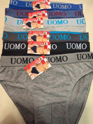 6 Calzoncillos UOMO Algodón Talla M
