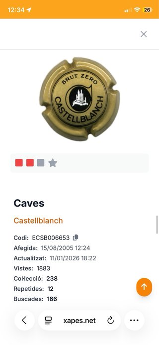 Chapas Cava Castellblanch 2 unidades
