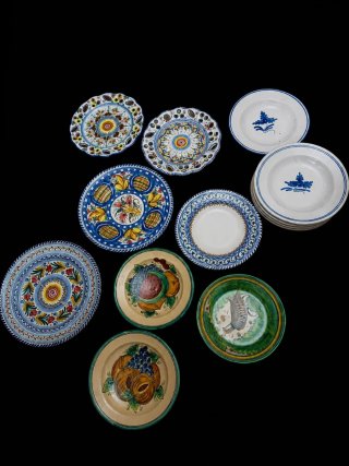 Juego de Platos Cerámica Decorados