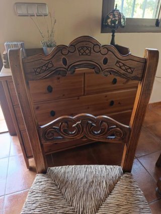 Conjunto Rústico: Mesa + 6 Sillas