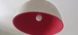 Lampadario Toscot terracotta bianco/rosso