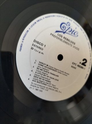 Vinilo LP Los Rebeldes - Preferiblemente Vivos