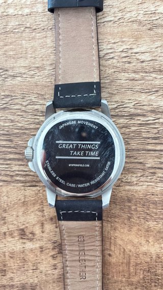Reloj Springfield Negro y Plateado