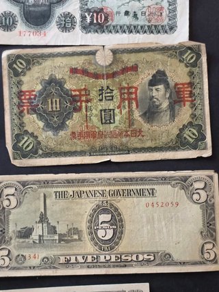 Billetes Japón Segunda Guerra Mundial - Conjunto