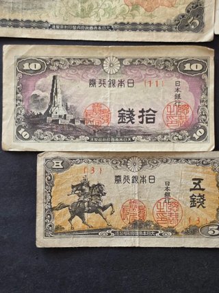 Billetes Japón Segunda Guerra Mundial - Conjunto
