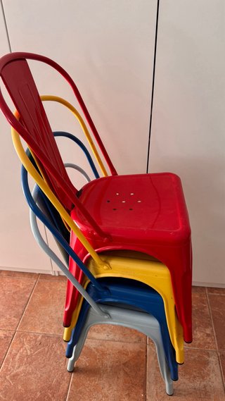 Sillas estilo Tolix Metal (4 uds)