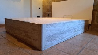 Canapé abatible vintage de madera