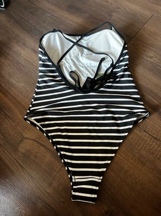 Bañador H&M Talla 40 Rayas Blanco y Negro