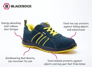 Zapatillas seguridad Blackrock Hudson azul/amarill