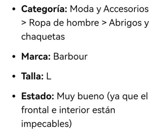 Chaqueta Barbour Hombre Original