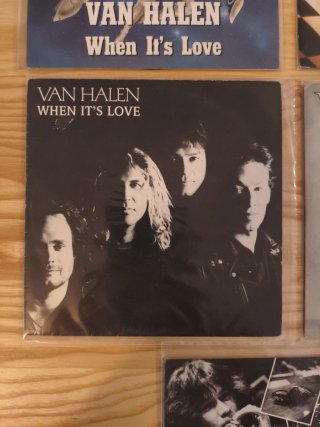 LOTE 5 SINGLES VAN HALEN VINILO 7" HARD ROCK AOR
