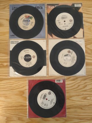 LOTE 5 SINGLES VAN HALEN VINILO 7" HARD ROCK AOR