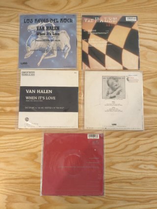 LOTE 5 SINGLES VAN HALEN VINILO 7" HARD ROCK AOR