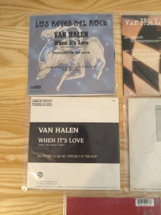 LOTE 5 SINGLES VAN HALEN VINILO 7" HARD ROCK AOR