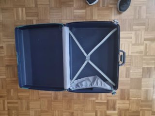 Maleta Samsonite rígida azul cpn 2 ruedas