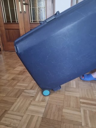 Maleta Samsonite rígida azul cpn 2 ruedas