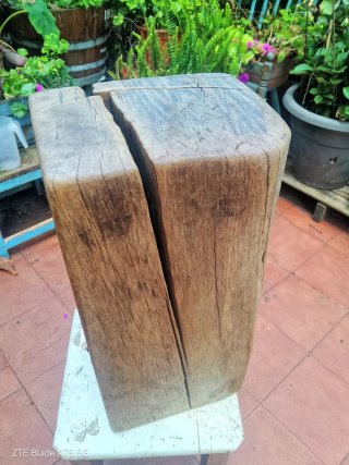 Tronco Roble Artesanal Mesita