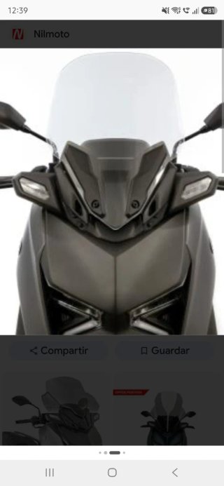 Cúpula Yamaha XMAX 125 transparente de serie