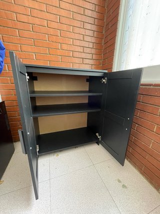 Mueble de almacenaje negro Ikea
