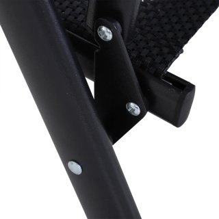 2 Sillas Plegables Exterior Negro/Gris