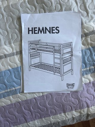 Litera IKEA madera con escalera