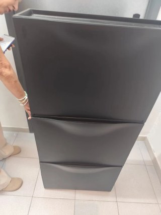 Zapatero Torre 3 Niveles Ikea Negro