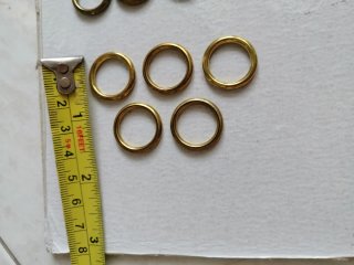 Anelli dorati per tende vintage 17 pz