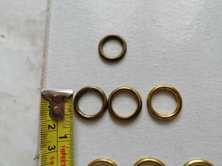 Anelli dorati per tende vintage 17 pz